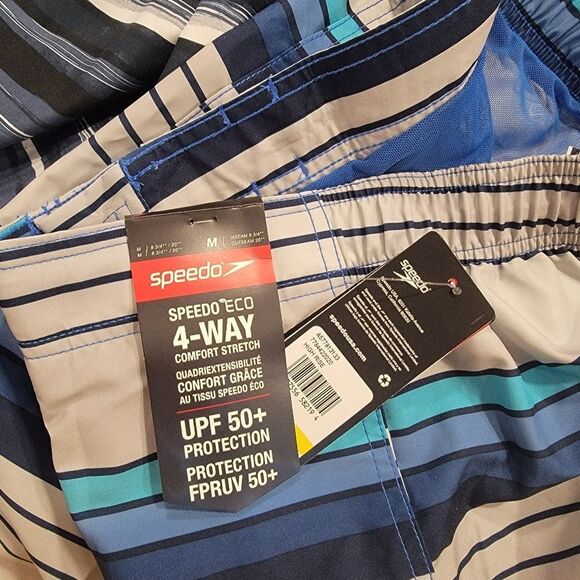 NWT Speedo Eco UPF50 Bondi Board Short Swim Shorts Trunks Blue S M L XL XXL - Picture 4 of 4